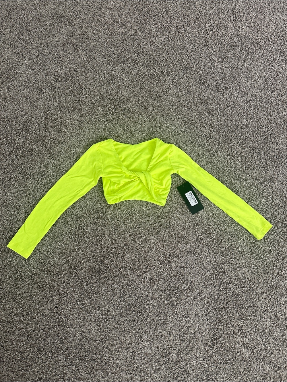 BNWT Five the label electric yellow long sleeve dance top YL